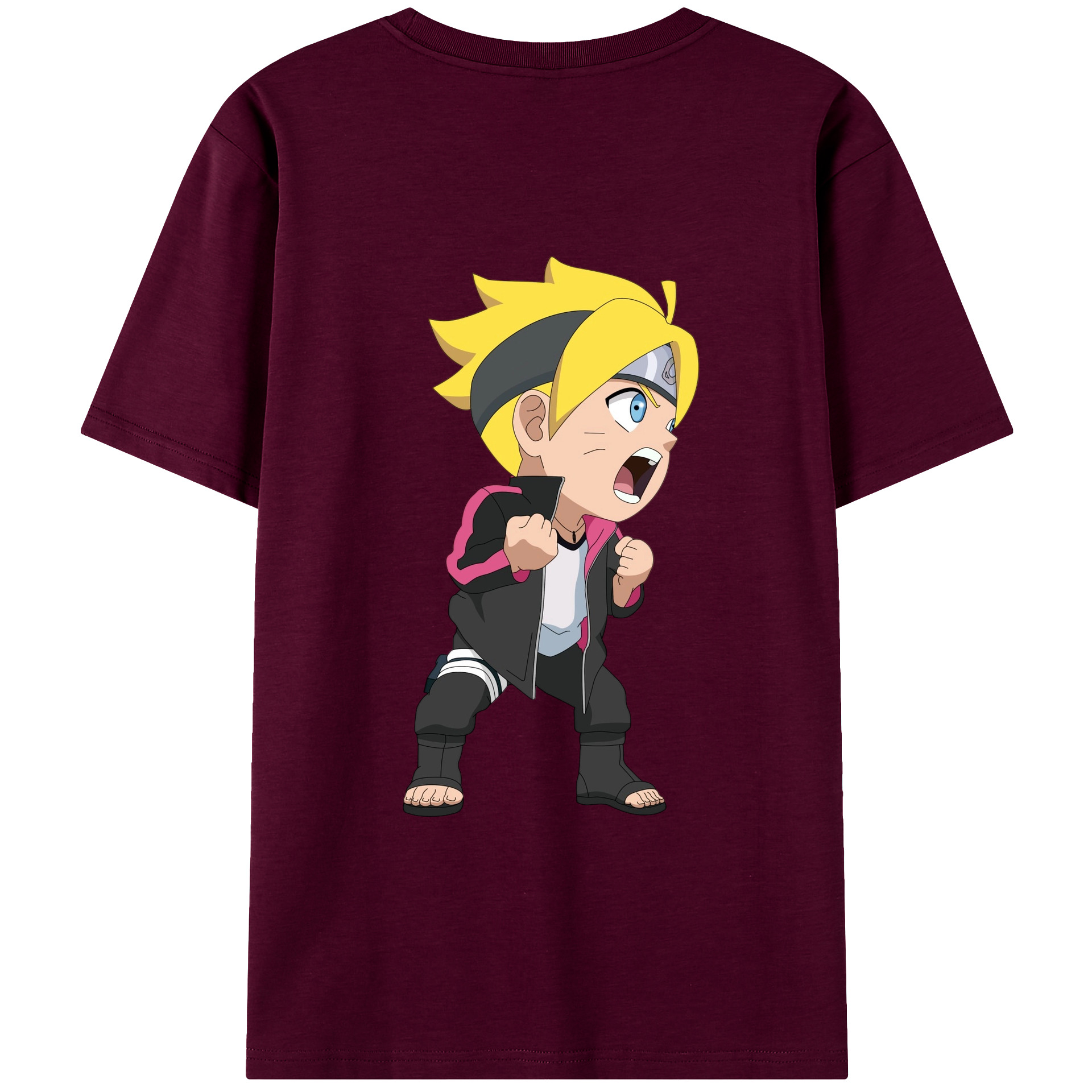 （画像用） NARUTO -ナルト- うずまき ボルト Uzumaki Boruto レディース半袖Tシャツ(バックプリント)